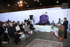 مراسم افتتاحیه خط تولید ماسک و مواد ضدعفونی کننده ستاد اجرایی فرمان امام(ره)
