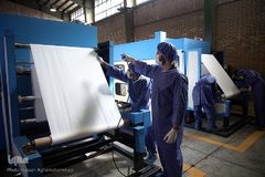 مراسم افتتاحیه خط تولید ماسک و مواد ضدعفونی کننده ستاد اجرایی فرمان امام(ره)