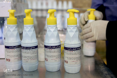 مراسم افتتاحیه خط تولید ماسک و مواد ضدعفونی کننده ستاد اجرایی فرمان امام(ره)