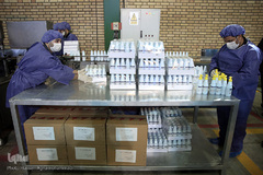 مراسم افتتاحیه خط تولید ماسک و مواد ضدعفونی کننده ستاد اجرایی فرمان امام(ره)