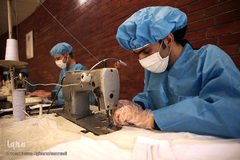 کارگاه خیریه تولید ماسک در تماشخانه «سرو»