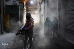 ضدعفونی بازار بزرگ تبریز با دستگاه های حرارتی