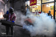 ضدعفونی بازار بزرگ تبریز با دستگاه های حرارتی