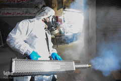 ضدعفونی بازار بزرگ تبریز با دستگاه های حرارتی