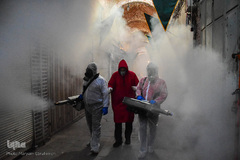 ضدعفونی بازار بزرگ تبریز با دستگاه های حرارتی