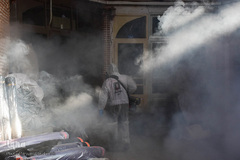 ضدعفونی بازار بزرگ تبریز با دستگاه های حرارتی