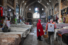 ضدعفونی بازار بزرگ تبریز با دستگاه های حرارتی