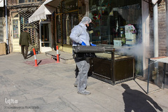 ضدعفونی بازار بزرگ تبریز با دستگاه های حرارتی