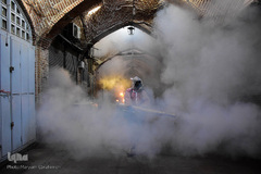 ضدعفونی بازار بزرگ تبریز با دستگاه های حرارتی