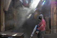 ضدعفونی بازار بزرگ تبریز با دستگاه های حرارتی