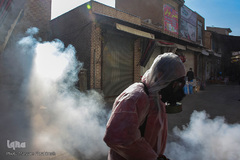 ضدعفونی بازار بزرگ تبریز با دستگاه های حرارتی