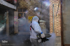 ضدعفونی بازار بزرگ تبریز با دستگاه های حرارتی