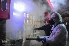 ضدعفونی بازار بزرگ تبریز با دستگاه های حرارتی