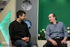 جبار آذین زاده، نویسنده، منتقد و مدرس سینما و تلویزیون و عباس نعمتی نویسنده فیلمنامه «بوی باران» 