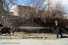 اجرای عملیات غربالگری و ضدعفونی در مناطق عشایرنشین ارسباران