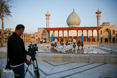 لحظه تحويل سال نو در حرم مطهر حضرت شاهچراغ