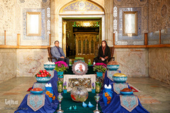 لحظه تحويل سال نو در حرم مطهر حضرت شاهچراغ