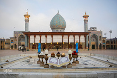 لحظه تحويل سال نو در حرم مطهر حضرت شاهچراغ