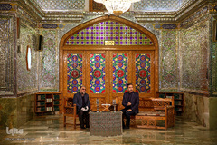 لحظه تحويل سال نو در حرم مطهر حضرت شاهچراغ