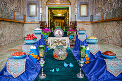 لحظه تحويل سال نو در حرم مطهر حضرت شاهچراغ