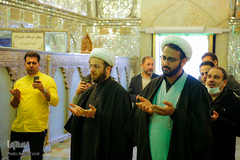 لحظه تحويل سال نو در حرم مطهر حضرت شاهچراغ