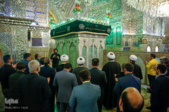 لحظه تحويل سال نو در حرم مطهر حضرت شاهچراغ