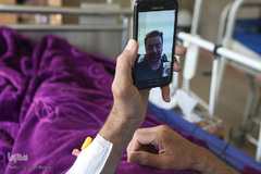 تحویل سال نو در بخشهای ویژه کرونای بیمارستان هاجر