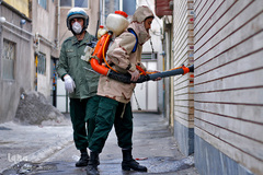 رزمایش دفاع بیولوژیک سپاه در تبریز