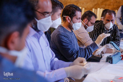 حرم علی بن حمزه(ع) کارگاه تولید ماسک جهادگران