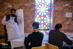 حرم علی بن حمزه(ع) کارگاه تولید ماسک جهادگران