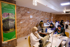 حرم علی بن حمزه(ع) کارگاه تولید ماسک جهادگران