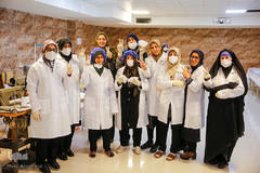 حرم علی بن حمزه(ع) کارگاه تولید ماسک جهادگران