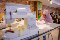 حرم علی بن حمزه(ع) کارگاه تولید ماسک جهادگران