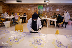 حرم علی بن حمزه(ع) کارگاه تولید ماسک جهادگران