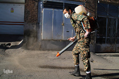 رزمایش دفاع بیولوژیک برای مقابله با کرونا ویروس در اهر