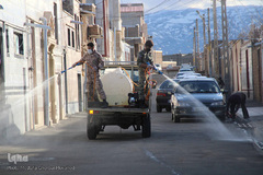 رزمایش دفاع بیولوژیک برای مقابله با کرونا ویروس در اهر