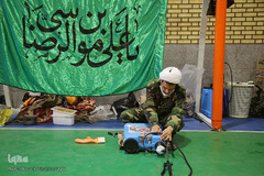 ضد عفونی معابر قم توسط نیرو های حشد الشعبی