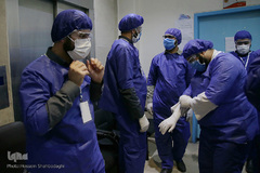 عیادت جوانان حشدالشعبی از بیماران