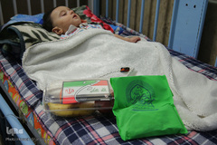 عیادت جوانان حشدالشعبی از بیماران