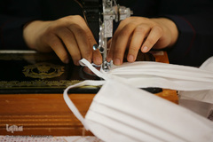 دوخت ماسک و لباس پزشکی توسط بانوان طلبه