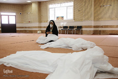 دوخت ماسک و لباس پزشکی توسط بانوان طلبه