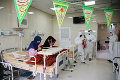 جشن نیمه شعبان در کنار بیماران کرونایی