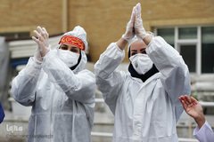 جشن نیمه شعبان در کنار بیماران کرونایی