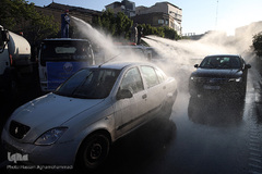 رزمایش پدافند زیستی بسیج ادارات و وزارت خانه های سپاه محمدرسول الله تهران بزرگ در میدان حضرت ولی عصر(عج)
