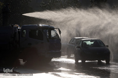 رزمایش پدافند زیستی بسیج ادارات و وزارت خانه های سپاه محمدرسول الله تهران بزرگ در میدان حضرت ولی عصر(عج)