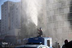 رزمایش پدافند زیستی بسیج ادارات و وزارت خانه های سپاه محمدرسول الله تهران بزرگ در میدان حضرت ولی عصر(عج)