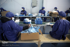 افتتاح خط تولید بزرگترین کارخانه تولید ماسک جنوب غرب آسیا در شهرک صنعتی اشتهارد