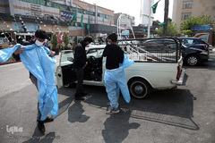 نصب روشویی در معابر عمومی برای شکست کرونا با همت گروه جهادی شهید ابراهیم هادی