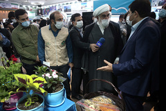 بازدید حجت الاسلام «محمدی گلپایگانی» از نمایشگاه دستاوردهای اجتماعی رزمایش همدلی برکت ستاد اجرایی فرمان امام(ره)