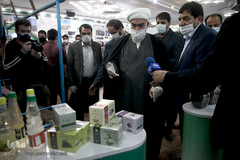 بازدید حجت الاسلام «محمدی گلپایگانی» از نمایشگاه دستاوردهای اجتماعی رزمایش همدلی برکت ستاد اجرایی فرمان امام(ره)
